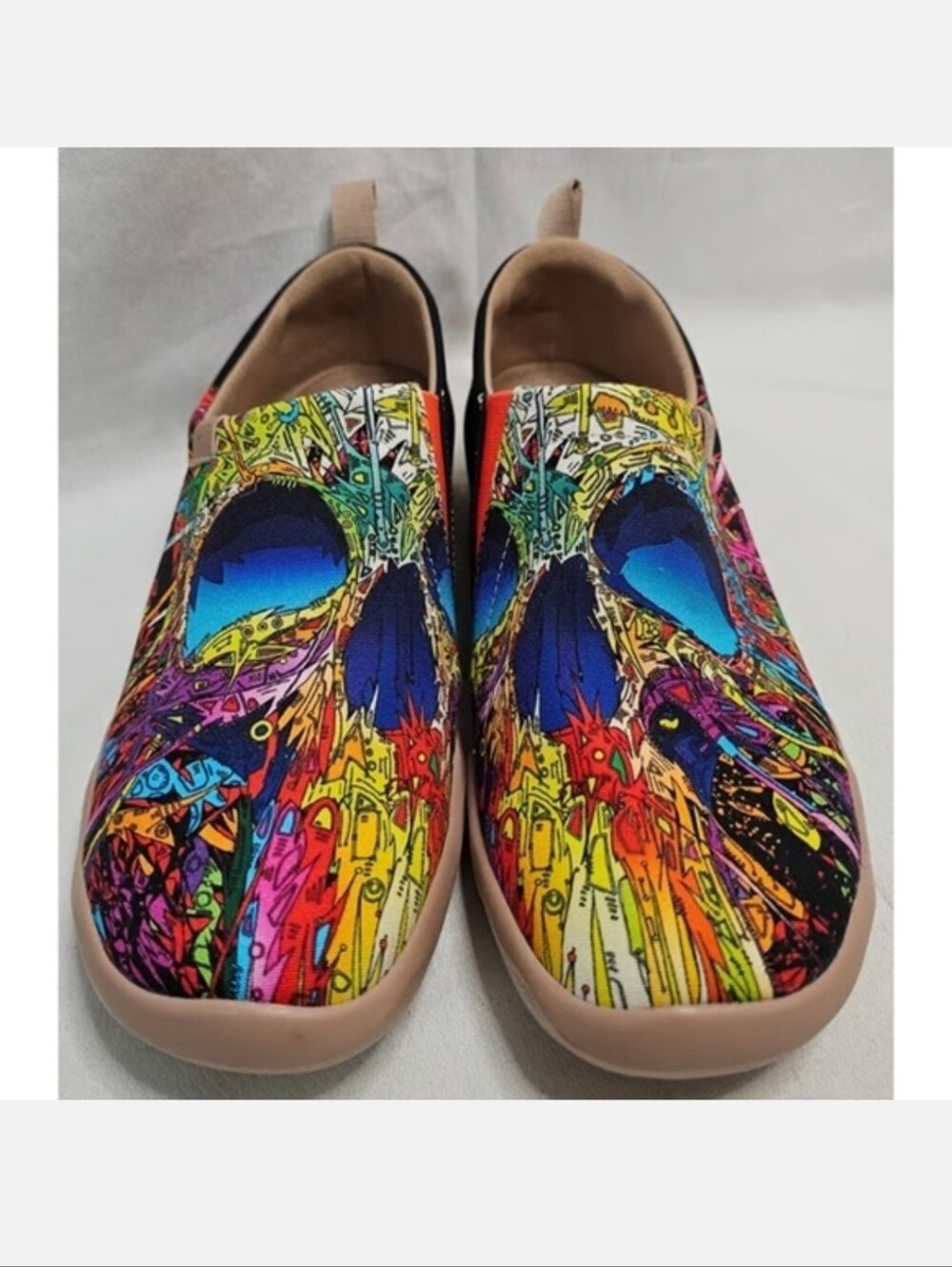 Men's Uin Toledo Skull Slip-On Shoes - Multicolor 10.5